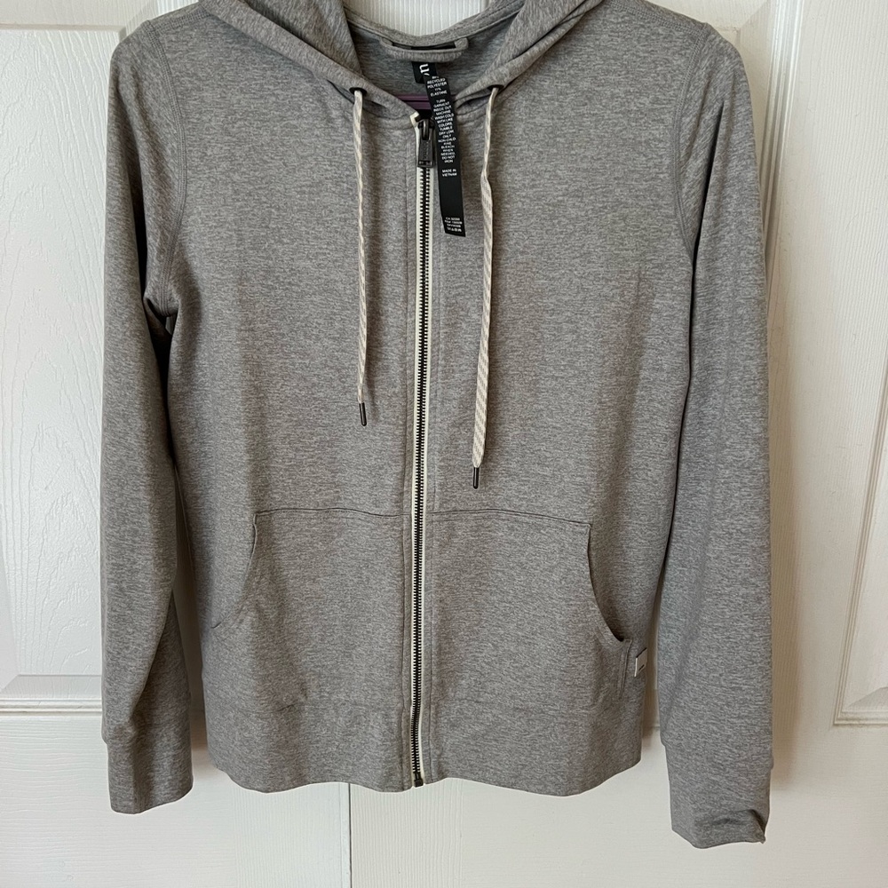 Gray Zip-Up Hoodie - Womens Vuori Performance Hoodie